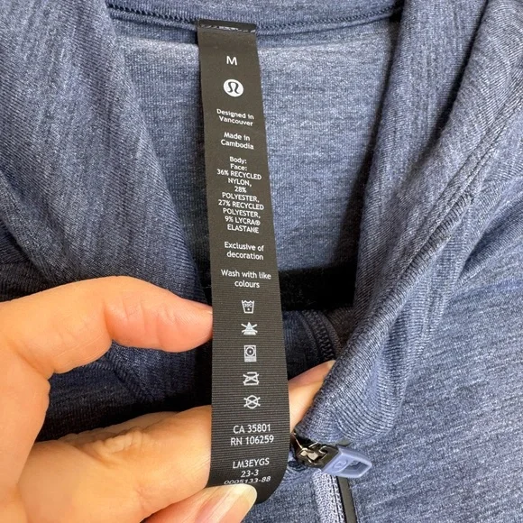 Lululemon Surge Warm Full Zip size medium light activewear sport running hood - Picture 4 of 7